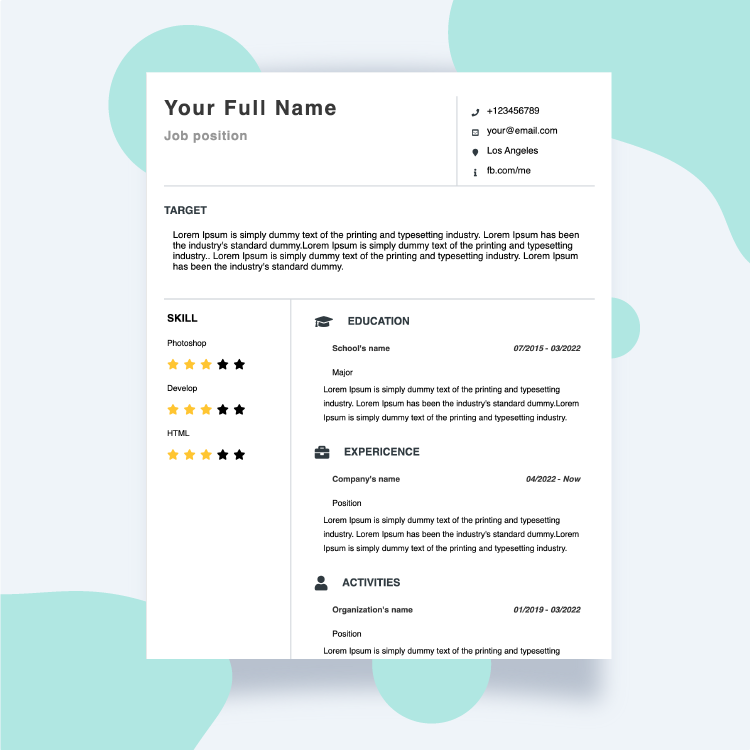 Resume template - Resume 7